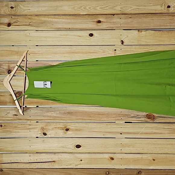 Zara Green Slip Dress - Picture 4 of 6